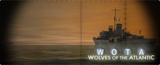 WOTA Wolves of the Atlantic - The silent hunter observes a flower corvette at sunset while on silent service - mobile game for iOS